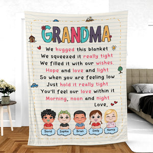 Grandchildren Personalized Blanket, Gift For Grandma 07HUDT030423HH - Blanket - GoDuckee