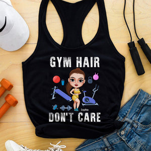 Gym Hair Don't Care, Personalized Shirt for Gym Girls - Shirts - GoDuckee