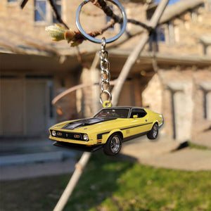 Custom Muscle Car Photo Keychain, Gift For Car Lovers - Keychains - GoDuckee