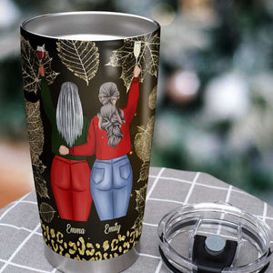 Best Bitches Laughing At Our Own Jokes Personalized Autumn Friends Tumbler - Tumbler Cup - GoDuckee