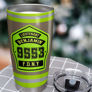 Firefighter Tumbler, Firefighter Personalized Tumbler Gift - Tumbler Cup - GoDuckee