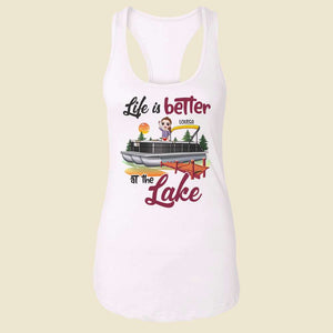 Life Is Better At The Lake Personalized Pontoon Shirts, Gift For Friends - Shirts - GoDuckee