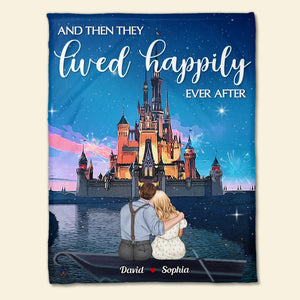 And Then They Lived Happily Ever After Personalized Couple Blanket-1BHDT280223 - Blanket - GoDuckee
