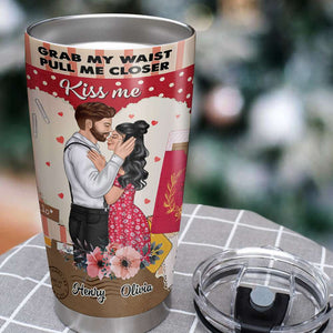 What Each Kiss Means, Personalized Tumber, Gifts For Couple - Tumbler Cup - GoDuckee