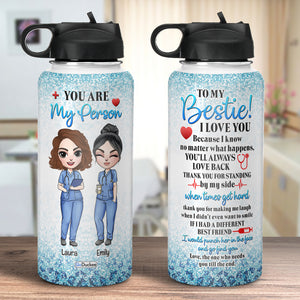 Personalized Nurse Besties Water Bottle - To My Bestie! I Love You - Water Bottles - GoDuckee