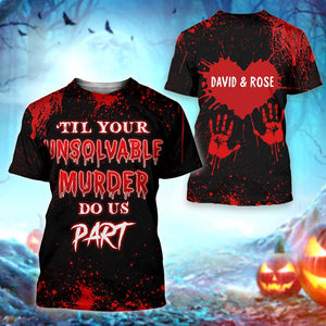 Couple Til Your Unsolvable Murder Do Us Part - Personalized All Over Print Products - Gift for Couple - AOP Products - GoDuckee