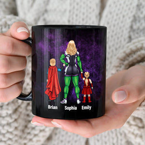 Stronger Mom 05HUDT190423TM Personalized Black Mug - Coffee Mug - GoDuckee