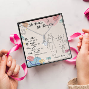 Like Mother Like Daughter - Personalized Alluring Beauty Necklace - Mother's Day Gift - Mother's Day Necklace - Gift For Mom - Jewelry - GoDuckee