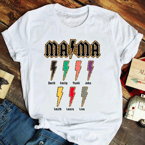 Lighting with Leopard Pattern - Personalized Shirts - Gift for Mom/Grandma/Aunt - Shirts - GoDuckee