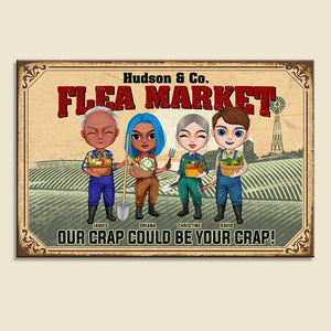 Farm Flea Market - Personalized Metal Sign - Metal Wall Art - GoDuckee