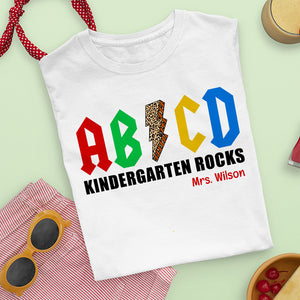 Teacher ABCD Gonna Rock, Personalized Shirt for Teachers Back-to-school Season - Shirts - GoDuckee