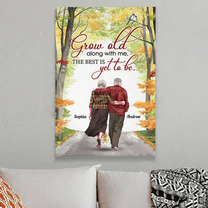 Grow Old Along With Me Personalized Canvas Print, Couple Gift - Poster & Canvas - GoDuckee