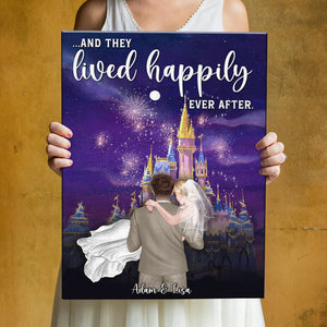 And They Lived Happily Ever After Personalized Couple Wall Art-3DNLI010323 - Poster & Canvas - GoDuckee