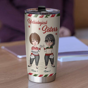 Personalized Teacher Bestie Tumbler Cup - Christmas Is Merrier - Teacher Dolls - Tumbler Cup - GoDuckee