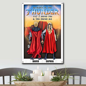 So Many In The Thunder Yet I Found You and You Found Me, Personalized 2 Layers Wood Sign, Gifts for Him/Her - Wood Sign - GoDuckee