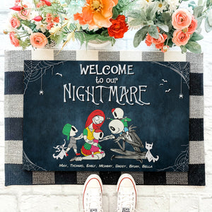 Welcome To Horror Family, 01QHDT150423 Personalized Family Doormat - Doormat - GoDuckee
