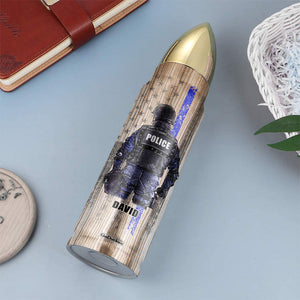 American By Birth Christian By Faith Police By Choice, Personalized Bullet Tumbler, Gifts for Police - Water Bottles - GoDuckee