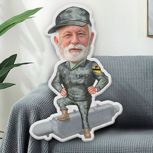 Custom Military Pillow - Man With Happy Face - Pillow - GoDuckee