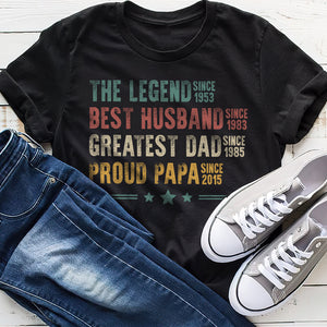 Legend Husband Dad Papa, Personalized Shirt - Shirts - GoDuckee