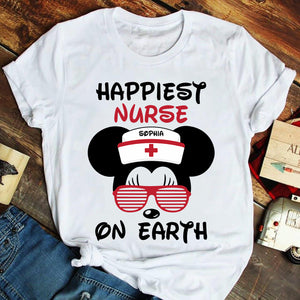 Happiest Nurse On Earth Personalized Shirts, Gift For Nurse - Shirts - GoDuckee