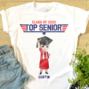 Personalized Graduation Shirt, Top Senior, Excited Graduate - Shirts - GoDuckee