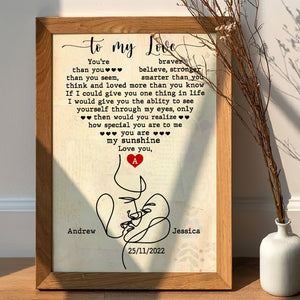 You're Braver Than You Believe Personalized Canvas Print, Couple Gift - Poster & Canvas - GoDuckee