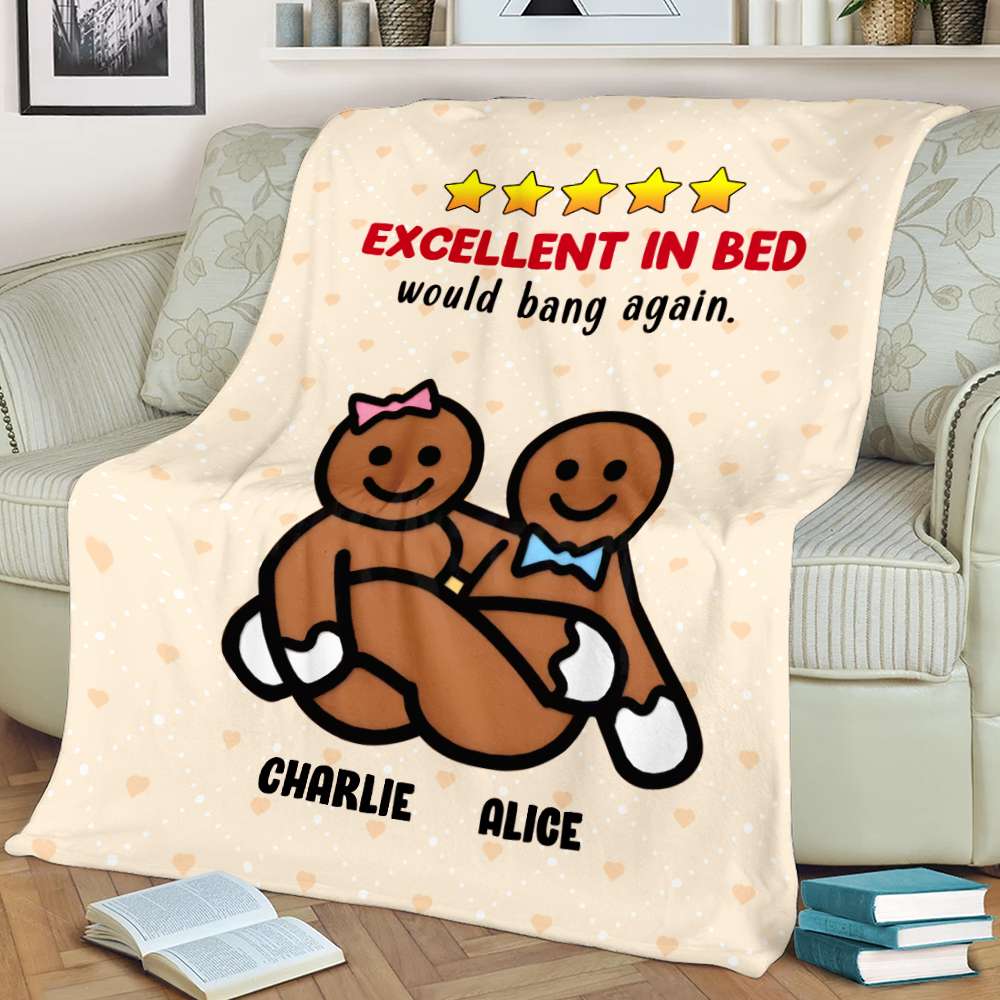 Funny Naughty Bed Couple Personalized Blanket - Blanket - GoDuckee