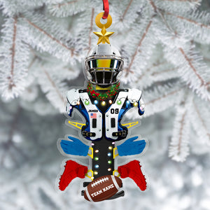 Personalized Football Gear Rack Ornament, Christmas Gift For Football Lovers - Ornament - GoDuckee