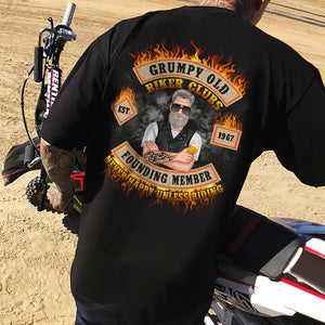 Grumpy Old Biker Clubs Never Happy Unless Riding, Personalized Shirts, Gifts for Bikers - Shirts - GoDuckee