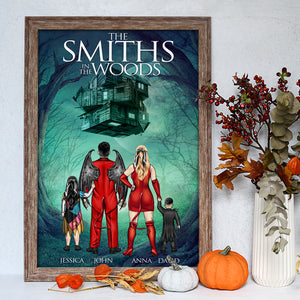 The Family In The Wood Personalized Canvas Print, Gift For Family - Poster & Canvas - GoDuckee