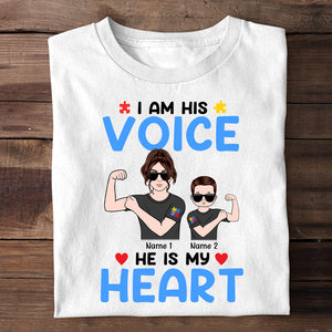 Personalized Gifts For Autism Awareness Month, Mother and Autism Son Custom Shirts - Shirts - GoDuckee