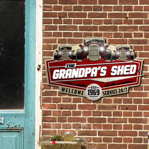 Personalized Hot Rod Cut Metal Sign Welcome Service 24/7 - Metal Wall Art - GoDuckee