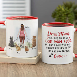 Dear Mom You Are The Best Dog Mom Ever - Personalized Dog Mom Mug - Gift For Dog Lovers - Coffee Mug - GoDuckee