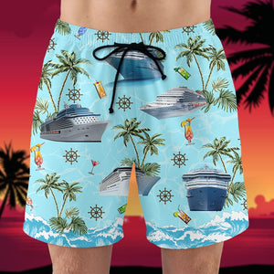 The Captain Is Our Designated Driver, Personalized Hawaiian Shirt and Men Beach Shorts, Gifts for Cruising Lovers - Hawaiian Shirts - GoDuckee