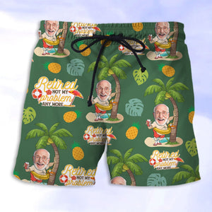Retired Not My Problem Anymore, Custom Photo Hawaiian Shirt and Men Beach Shorts, Retirement Gifts for Dad - Hawaiian Shirts - GoDuckee
