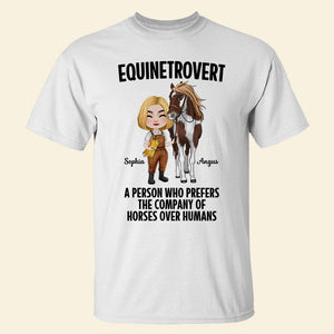 Equinetrovert, Personalized Shirt, Gift For Horse Lovers - Shirts - GoDuckee