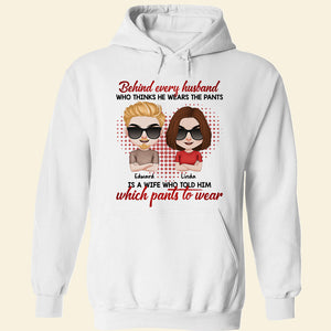 Behind Every Husband, Personalized Shirt, Gift For Couple - Shirts - GoDuckee