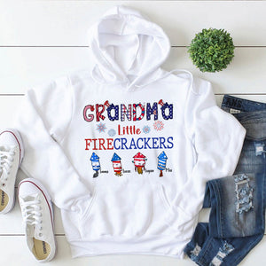 Grandpa's Little Firecrackers Personalized Family 4th of July Shirt Gift For Family - Shirts - GoDuckee