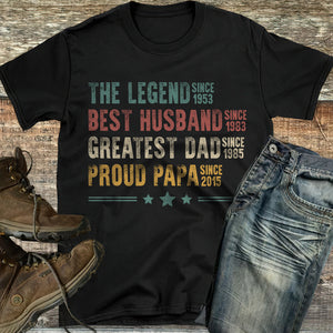 Legend Husband Dad Papa, Personalized Shirt - Shirts - GoDuckee