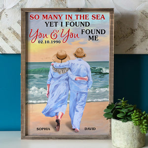 So Many In The Sea Yet I Found You and You Found Me, Personalized Canvas Print for Couples - Poster & Canvas - GoDuckee