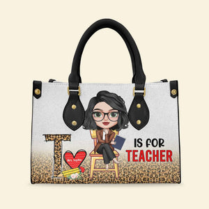 Teacher Boss Mascot, Personalized Leather Bag, Gift for Teachers - Leather Bag - GoDuckee