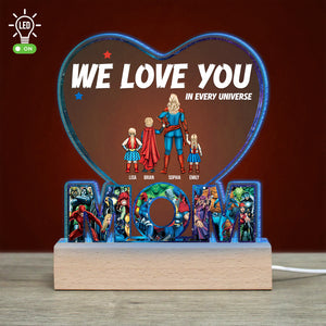 Family 03DNDT310323TM Family Personalized 3D Led Light Wooden Base Gift For Mom - Led Night Light - GoDuckee