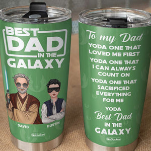 Best Dad In The Galaxy, Personalized Tumbler, Gifts for Dad, S.W Dad Kids - Tumbler Cup - GoDuckee