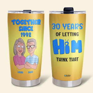 Personalized Old Couple Tumbler Cup - Together Since - Tumbler Cup - GoDuckee