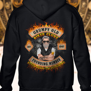 Grumpy Old Biker Clubs Never Happy Unless Riding, Personalized Shirts, Gifts for Bikers - Shirts - GoDuckee