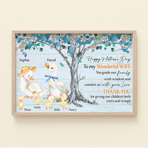 Duck Duck Family Personalized Canvas Poster, Gift For Family - Poster & Canvas - GoDuckee