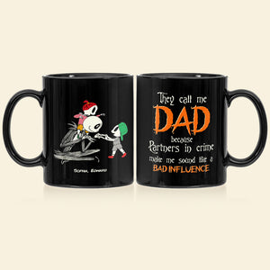 Horror Family Dad Mom And Children 02QHDT120423 Personalized Black Coffee Mug - Coffee Mug - GoDuckee