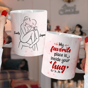 My Favorite Place Is Inside Your Hug Personalized Mug, Couple Mug - Coffee Mug - GoDuckee