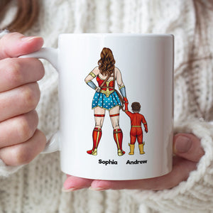 Super Mom, You're My Hero - Personalize Coffee Mug - Coffee Mug - GoDuckee