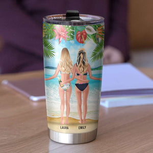 We Didn't Realize We Were Making Memories We Just Thought We Were Having Fun - Personalized Beach Bestie Tumbler - Tumbler Cup - GoDuckee